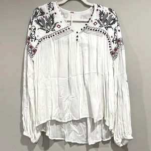 Embroidered Free People top